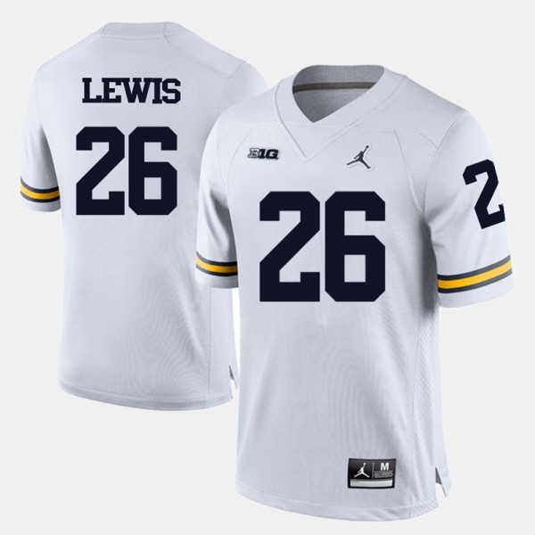 University of Michigan #26 For Men Jourdan Lewis Jersey White College Football University